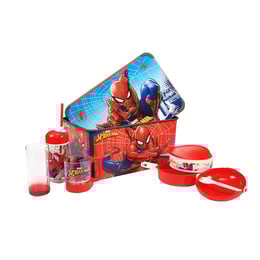 Disney Комплект Spiderman, кутия за съхранение 10 L, кутия за обяд 1 L, бутилка със сламка 370 ml, чаша 280 ml