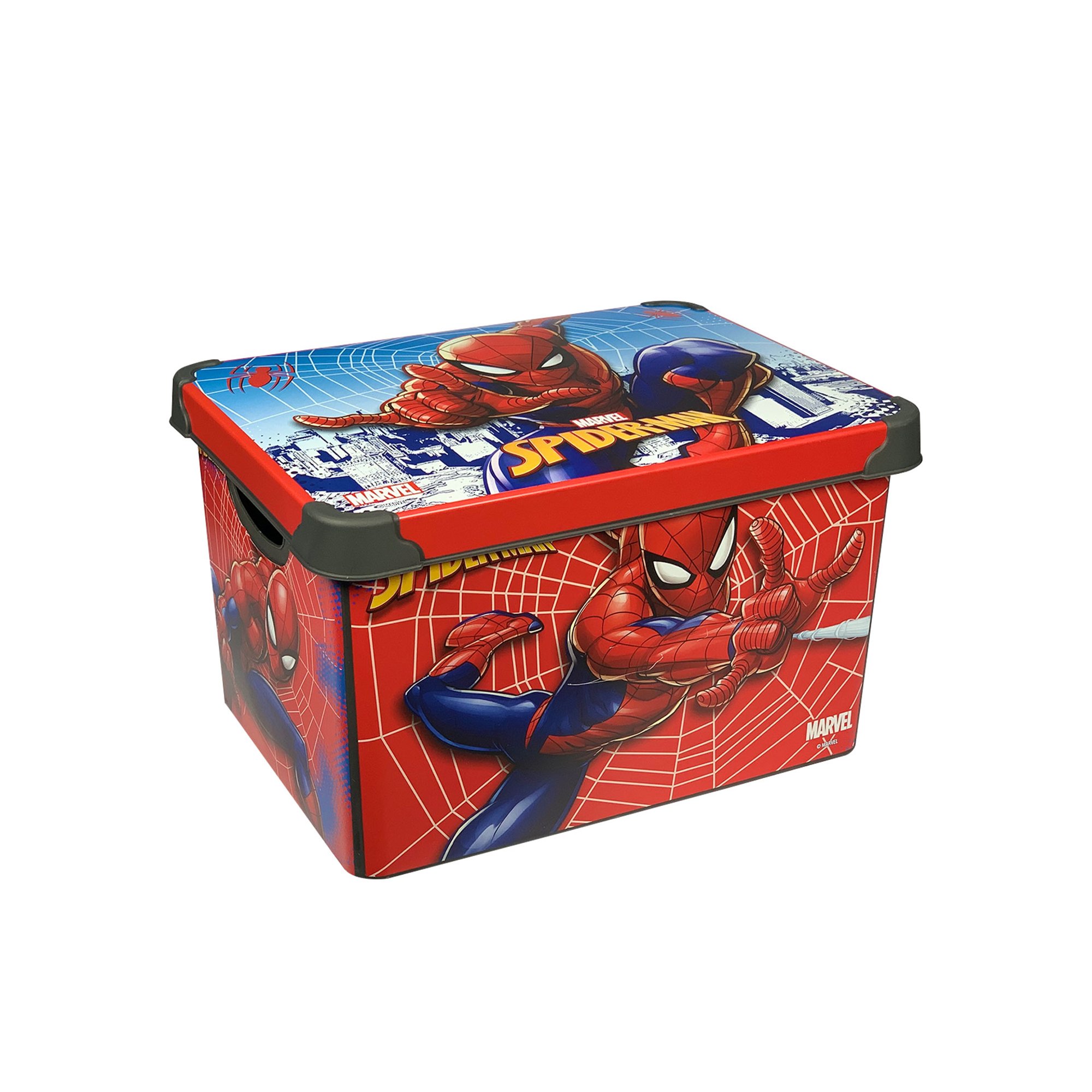 Disney Комплект Spiderman, кутия за съхранение 10 L, кутия за обяд 1 L, бутилка със сламка 370 ml, чаша 280 ml