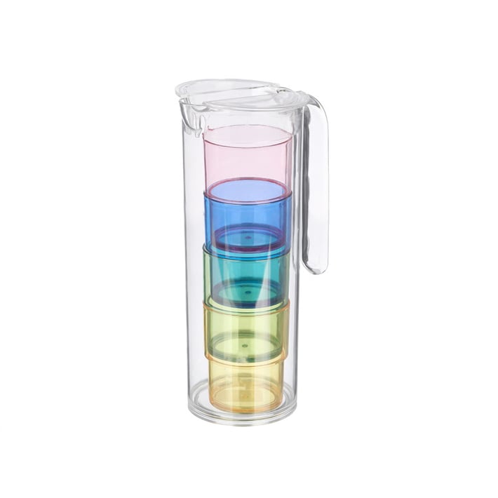 Кана Leknes, в комплект с 4 цветни чаши, 1.6 L
