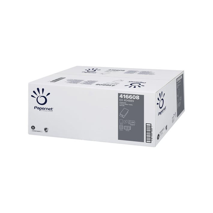 Papernet Кърпи за ръце Standard, V-сгъвка, еднопластови, 24.5 х 23 cm, 250 къса, 20 броя