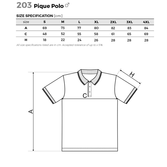 Malfini Мъжка тениска Pique Polo 203, размер S, синя