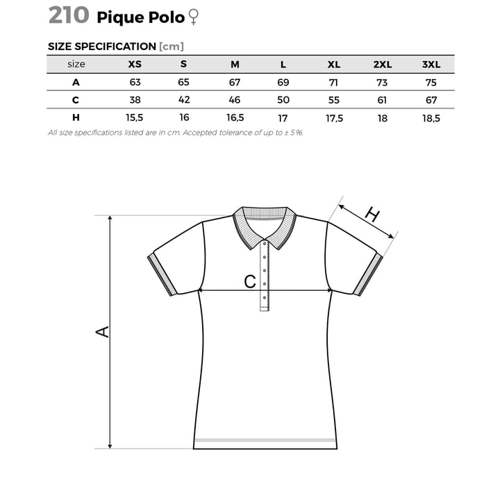 Malfini Дамска тениска Pique Polo 210, размер S, бяла