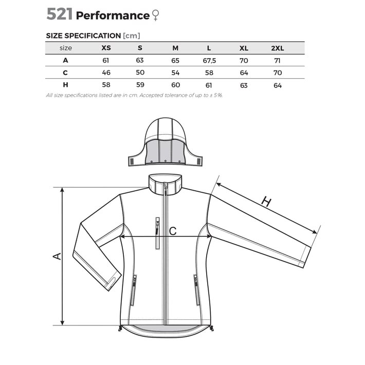 Malfini Дамско яке Performance Softshell 521, размер S, черно