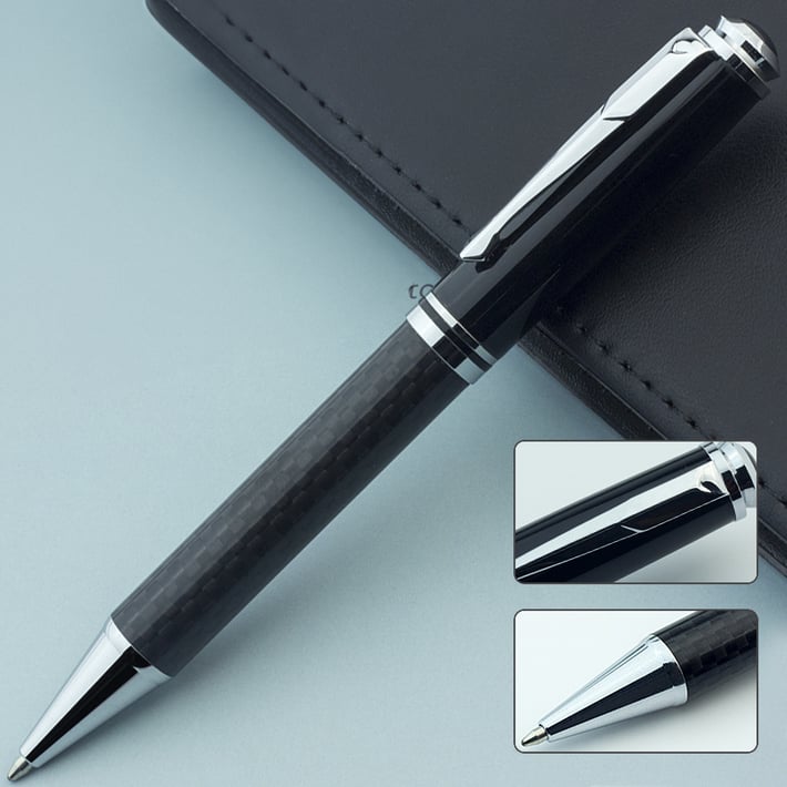 Carbon Химикалка, метална, черна