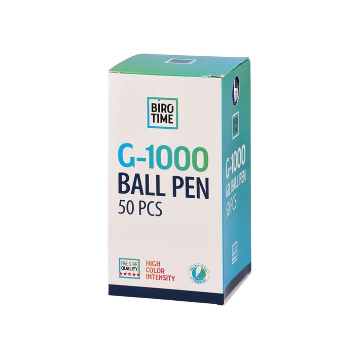 Гел ролер Biro Time G-1000, с капачка, 0.7 mm, син