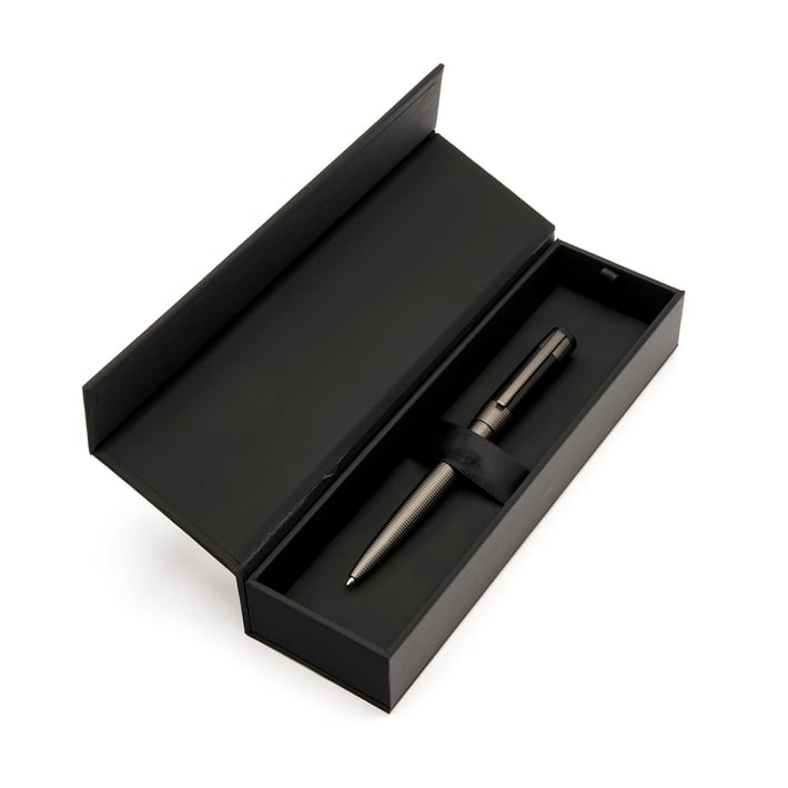 Hugo Boss Химикалка Rive, в кутия, хром