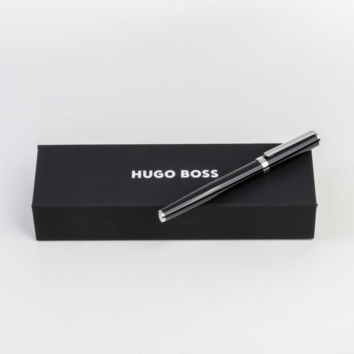 Hugo Boss Ролер Gear Icon, в кутия, черно-сребрист