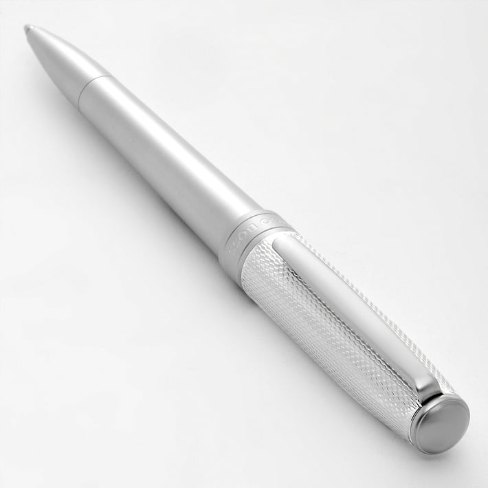 Hugo Boss Химикалка Essential Metal, в кутия, сребриста