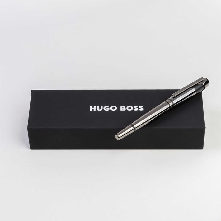 Hugo Boss Писалка Chevron, в кутия, тъмнозелена