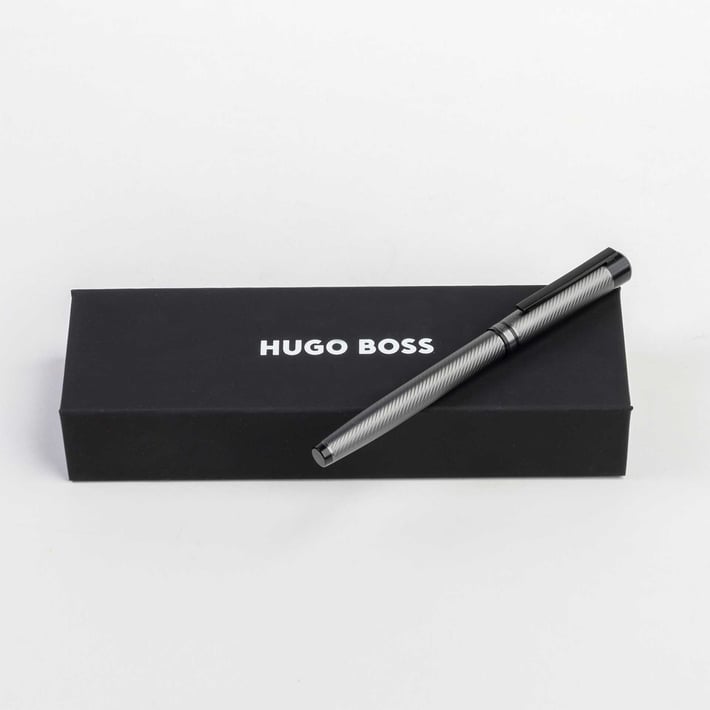 Hugo Boss Писалка Filament, в кутия, сребриста