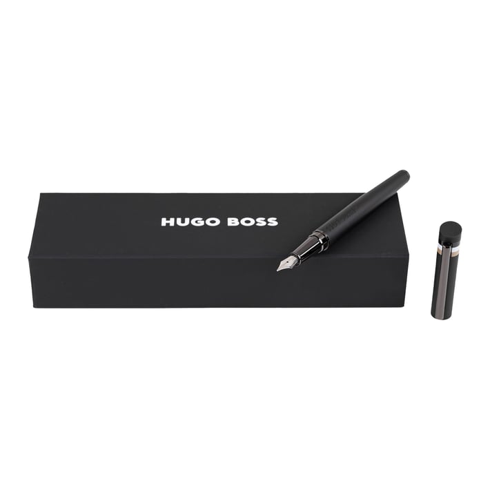 Hugo Boss Писалка Loop Iconic, в кутия, черна