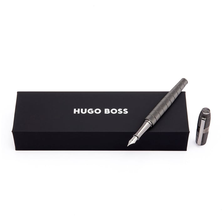 Hugo Boss Писалка Quantum, в кутия, хром