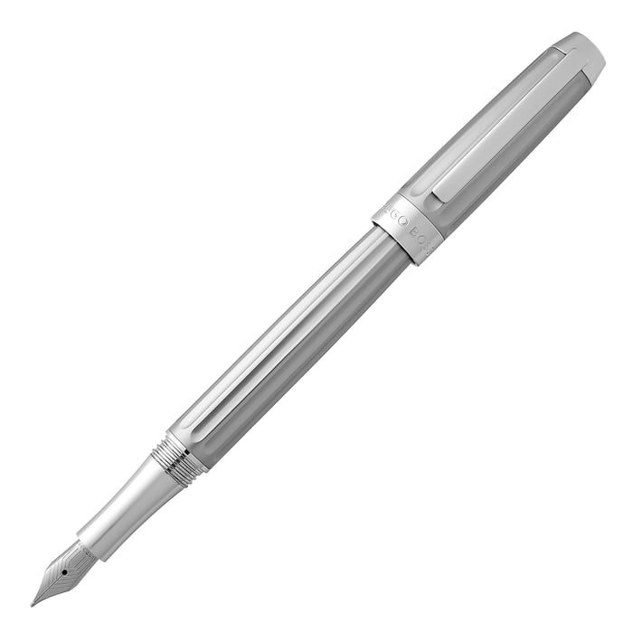Hugo Boss Писалка Beam Chrome, в кутия, сребриста