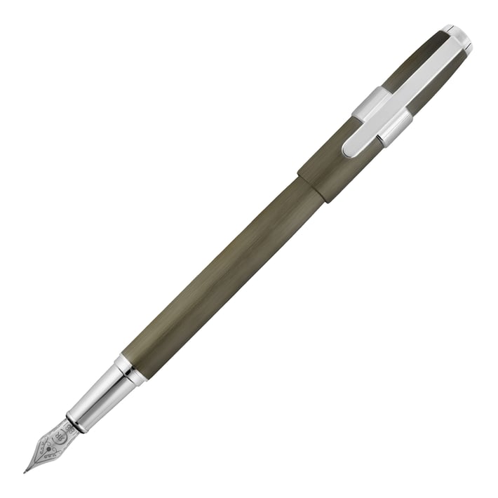 Cerruti 1881 Писалка Block Brushed, в кутия, тъмнозелена
