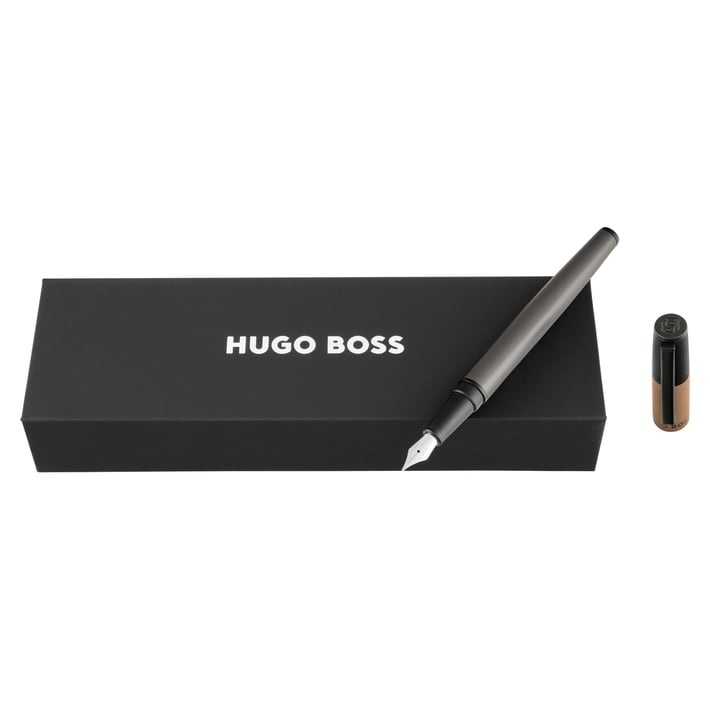 Hugo Boss Писалка Gear Balance, черно-кафява