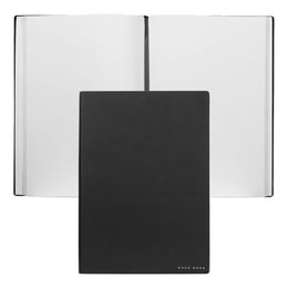 Hugo Boss Тефтер Essential Storyline, бели листове, B5, черен