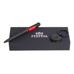 Festina Комплект химикалка и ключодържател Classicals Black, черно-червени