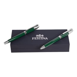 Festina Комплект писалка и химикалка Classicals Chrome, в кутия, зелени