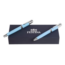 Festina Комплект писалка и химикалка Classicals Chrome, в кутия, светлосини
