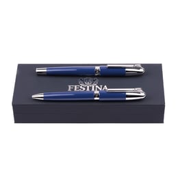 Festina Комплект писалка и химикалка Classicals Chrome, в кутия, сини