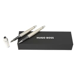 Hugo Boss Комплект писалка и ролер Arc Futurist, в кутия, сребристи
