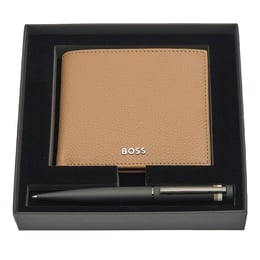 Hugo Boss Комплект портфейл и химикалка Classic Grained, асорти