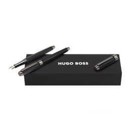Hugo Boss Комплект писалка и ролер Beam, в кутия, черни