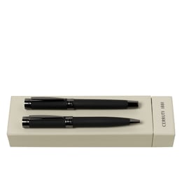 Cerruti 1881 Комплект писалка и химикалка Zoom Soft, в кутия, черни
