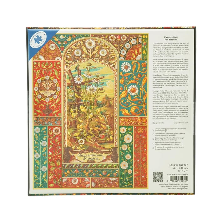 Paperblanks Пъзел Viennese Fruit, 1000 части