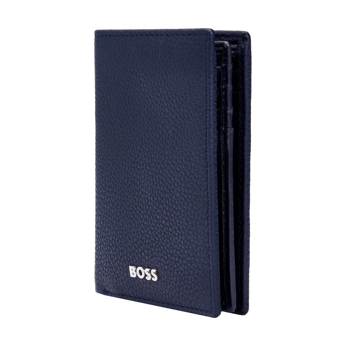 Hugo Boss Калъф за карти Classic Grained, с 16 отделения, тъмносин