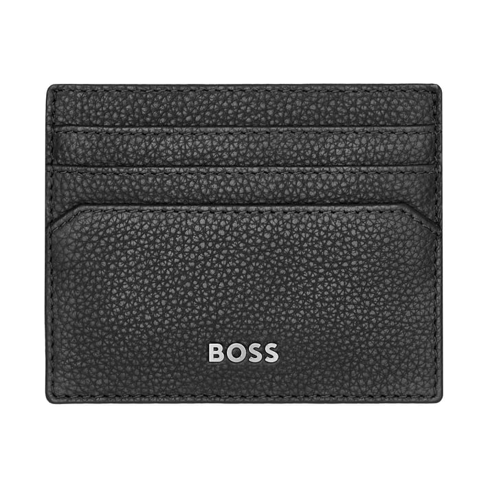 Hugo Boss Калъф за карти Classic Grained, с 6 отделения, черен