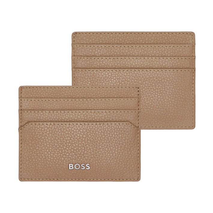 Hugo Boss Калъф за карти Classic Grained, с 6 отделения, карамел