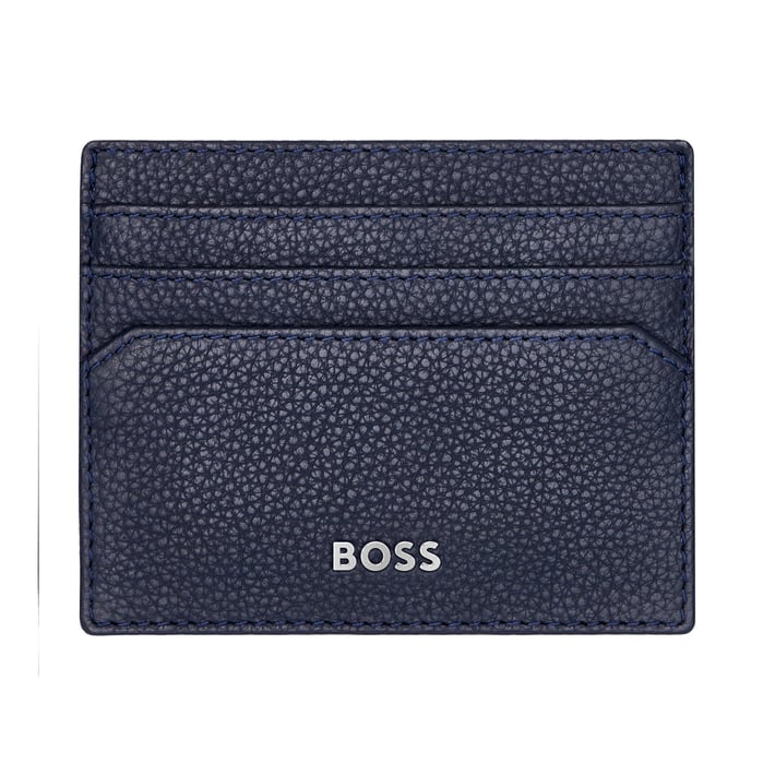 Hugo Boss Калъф за карти Classic Grained, с 6 отделения, тъмносин