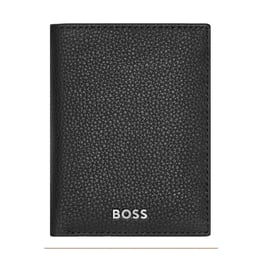 Hugo Boss Калъф за карти Classic Grained, с 8 отделения, черен