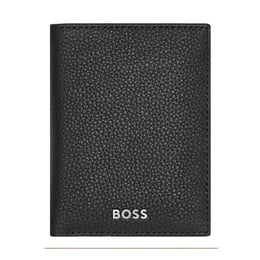 Hugo Boss Калъф за карти Classic Grained, с 8 отделения, черен