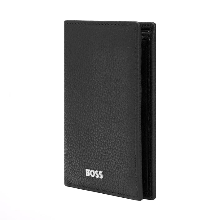 Hugo Boss Калъф за карти Classic Grained, с 8 отделения, черен