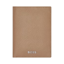 Hugo Boss Калъф за карти Classic Grained, с 8 отделения, карамел