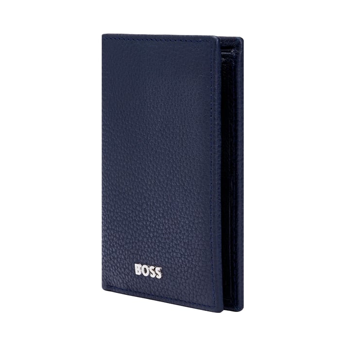 Hugo Boss Калъф за карти Classic Grained, с 8 отделения, тъмносин