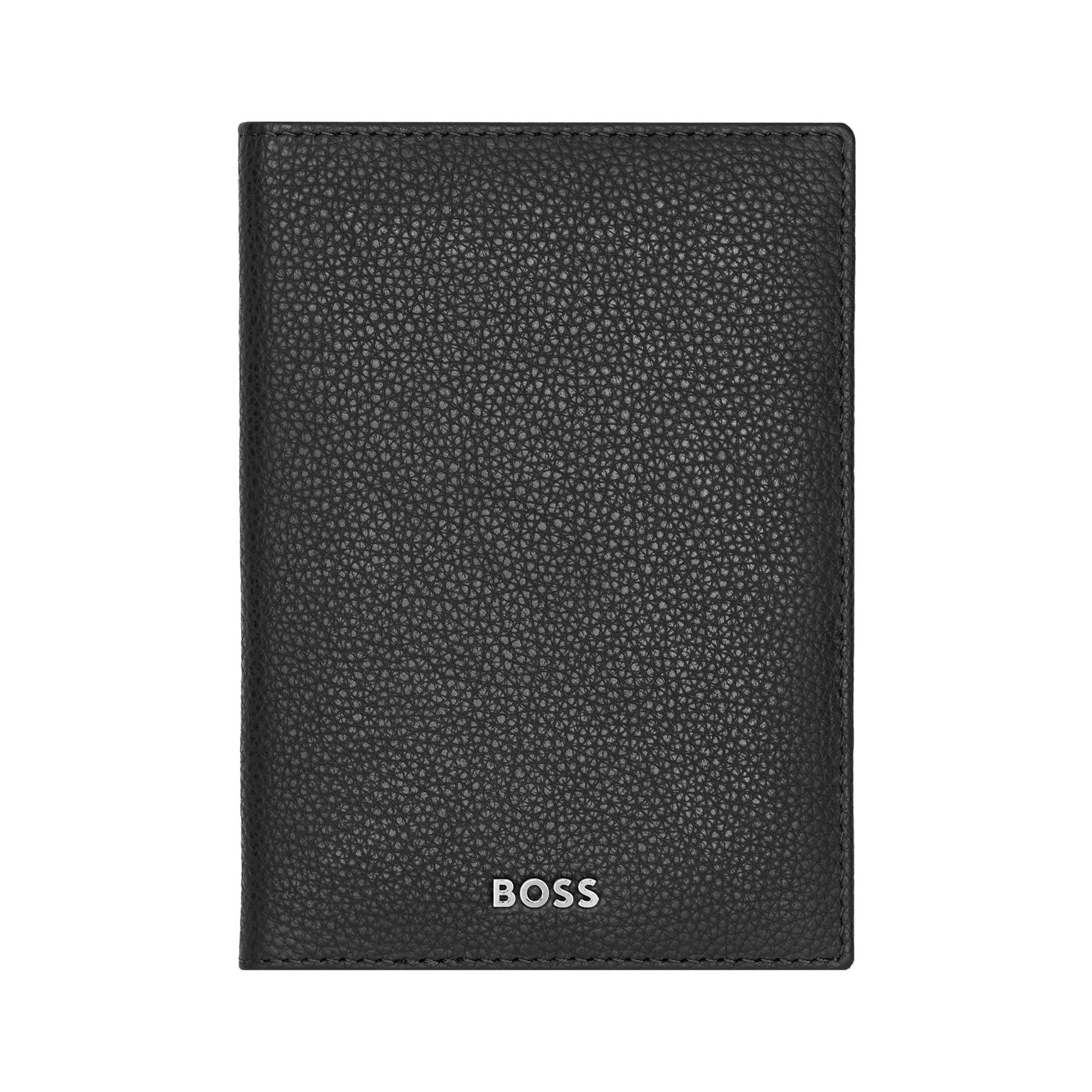 Hugo Boss Калъф за паспорт Classic Grained, черен