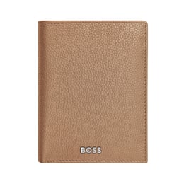 Hugo Boss Калъф за карти и монети Classic Grained, карамел