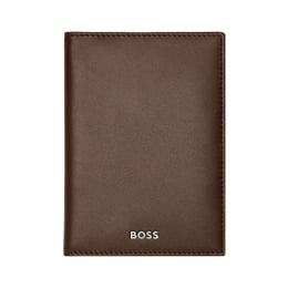 Hugo Boss Калъф за карти Classic Smooth, с 16 отделения, кафяв