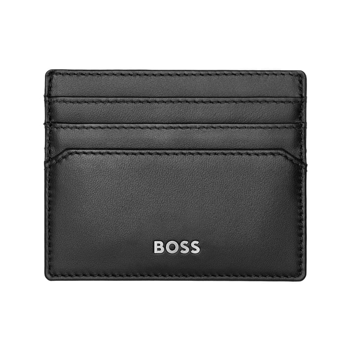 Hugo Boss Калъф за карти Classic Smooth, с 6 отделения, черен