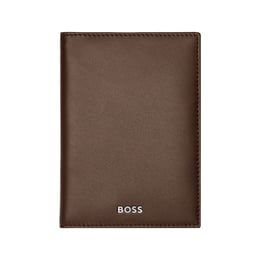 Hugo Boss Калъф за карти Classic Smooth, с 8 отделения, кафяв