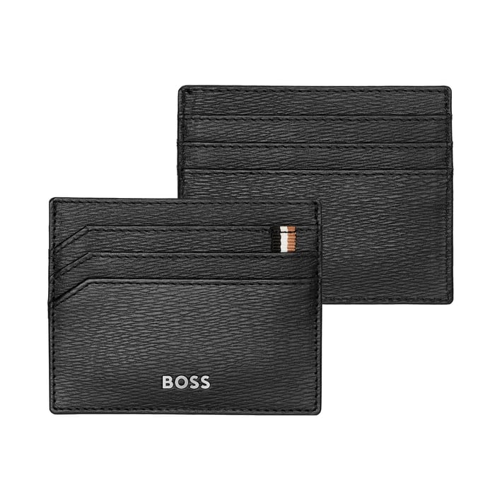 Hugo Boss Калъф за карти Iconic, с 6 отделения, черен