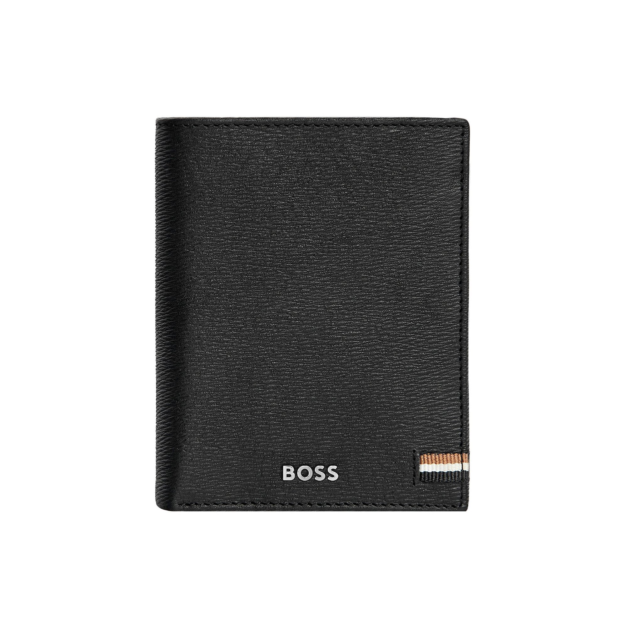 Hugo Boss Калъф карти и монети Iconic, черен