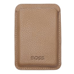 Hugo Boss Калъф за карти Classic Grained, магнитен, за телефон, карамел