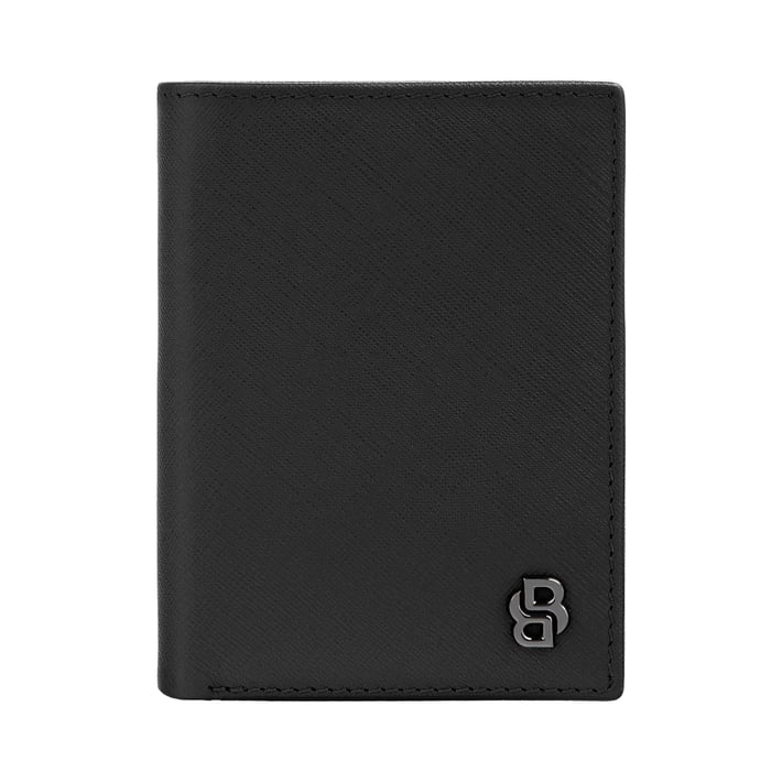 Hugo Boss Калъф за карти Saffiano, с 8 отделения, черен