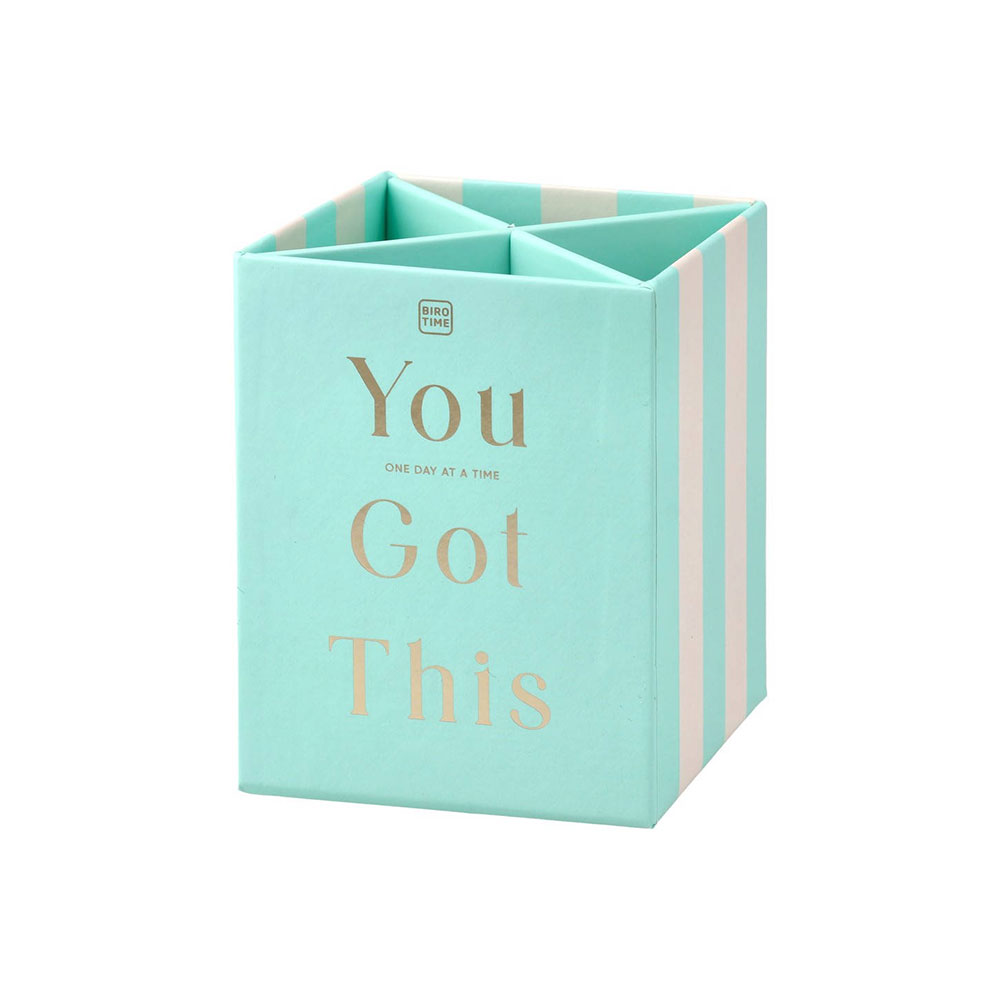 Моливник Biro Time Citrine, с 4 разделения, мента