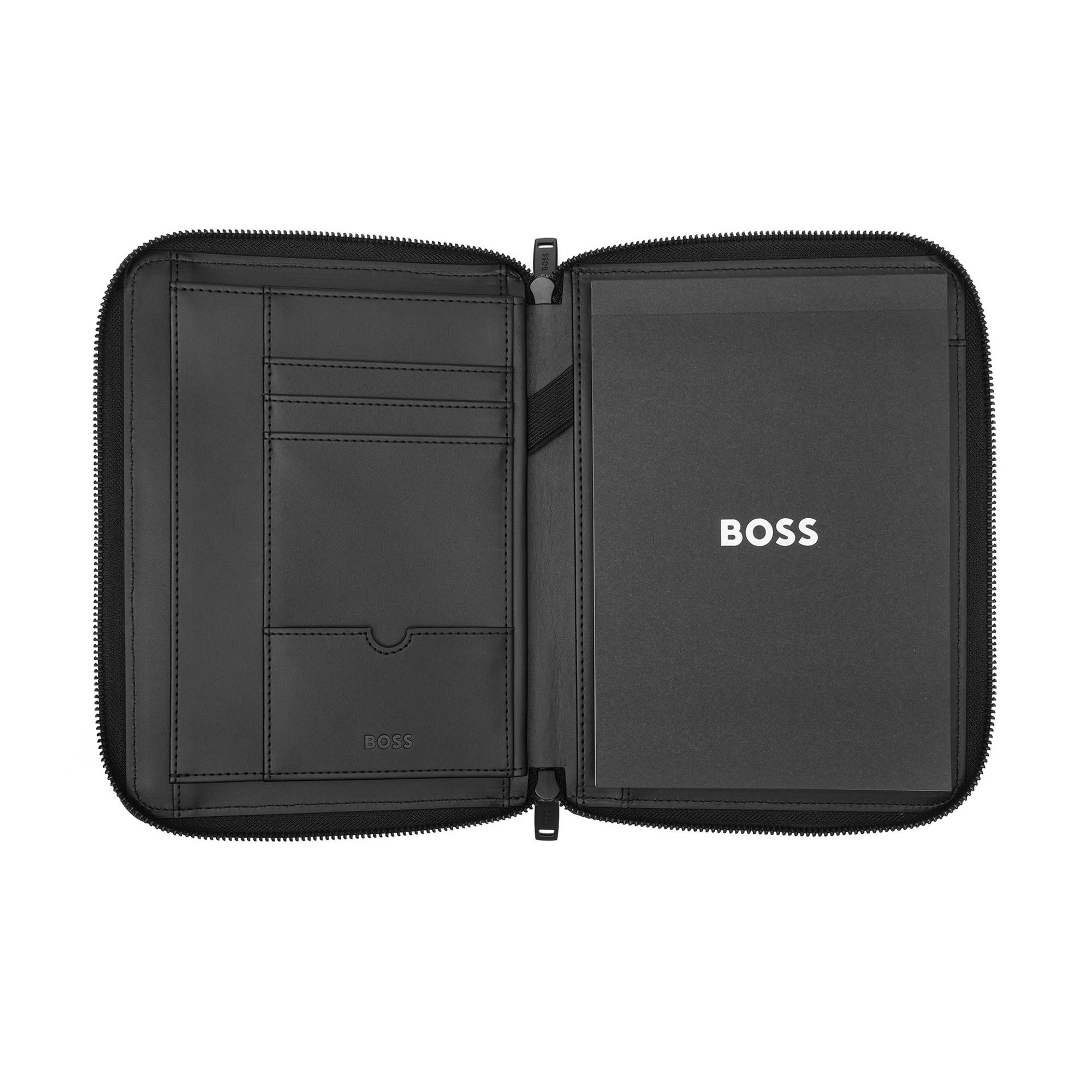 Hugo Boss Папка Arche, A5, с цип, черна