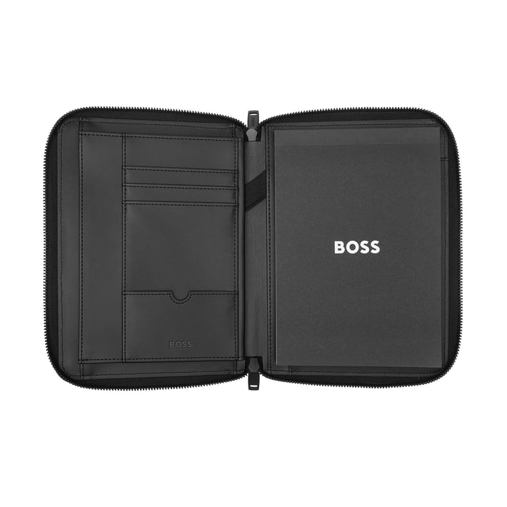 Hugo Boss Папка Arche, A5, с цип, черна